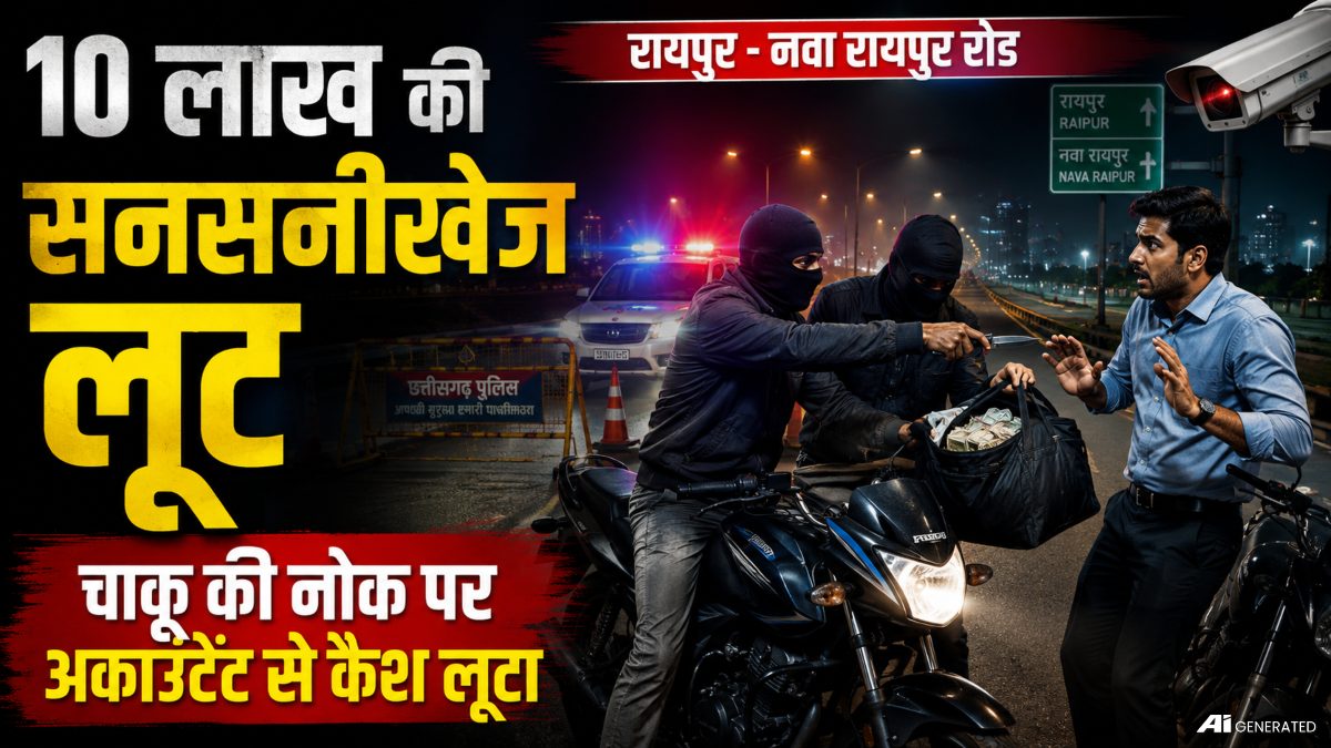रायपुर में 10 लाख की लूट मामले में बड़ा अपडेट, एक संदिग्ध हिरासत में