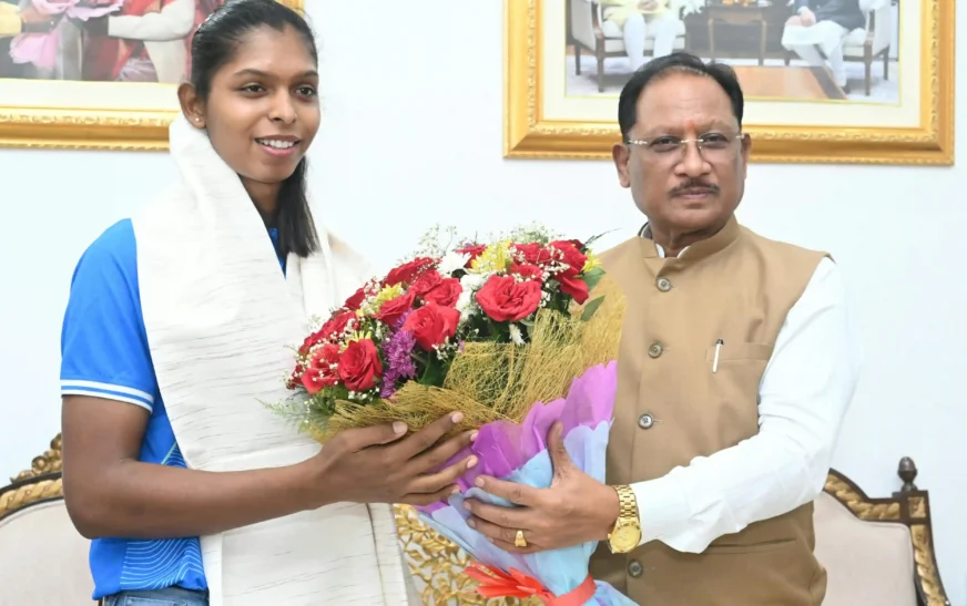 एशियन गेम्स में स्वर्ण जीतने वाली संजू देवी को CM साय देंगे 51 लाख की प्रोत्साहन राशि