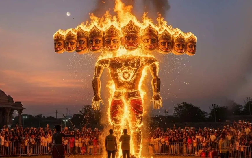 दशहरा 2026: आज देशभर में होगा रावण दहन, जानें विजयादशमी पर रावण दहन और शस्त्र पूजा का शुभ मुहूर्त