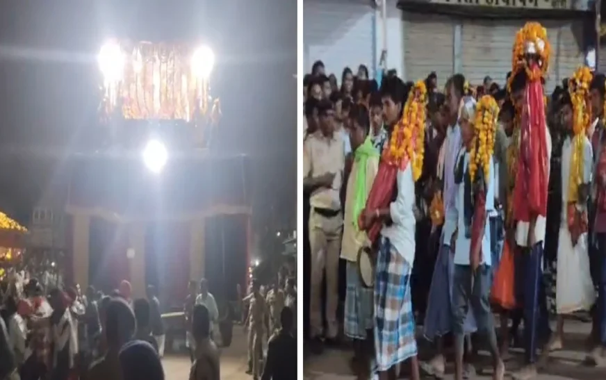 बस्तर दशहरा में निभाई गई भीतर रैनी की रस्म, 600 साल पुरानी परंपरा में आधी रात को चुराया गया विशालकाय विजय रथ